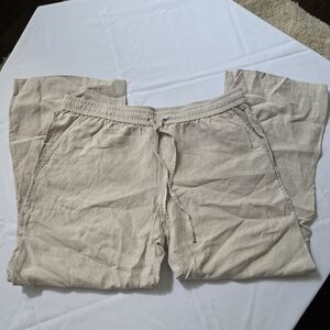 Tommy Bahama Tan Ankle Cropped Pants with Timeless Appeal